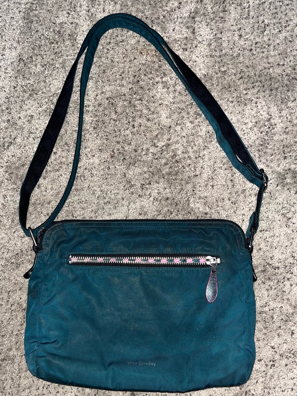 Vera Bradley Midtown Crossbody bag in Woodland Green water resistant polyester